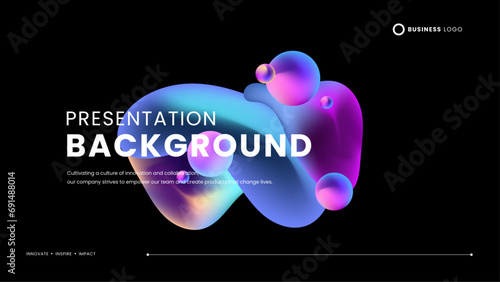 Colorful colourful modern futuristic abstract gradient liquid background. Modern futuristic technology presentation background with vibrant fluid liquid for poster, banner, brochure, corporate