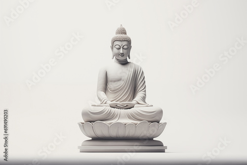 buddha statue isolated on white