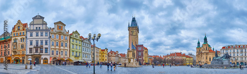 Panorama of charming Old Town Square, Prague, Czechia