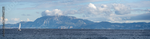 Looking at the Mountains of Morroco across the Strait of Gibraltar from Spain