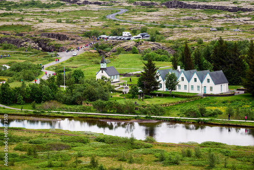 Thingvellir, Iceland, was the site of the Alþing, the annual parliament of Iceland from 930 CE until the last session held at Þingvellir in 1798 CE