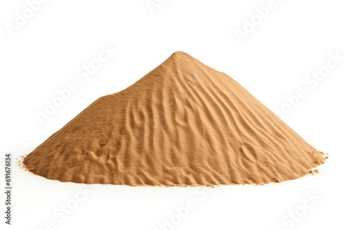 A pile of sand sitting on top of a white surface. Perfect for backgrounds or textures