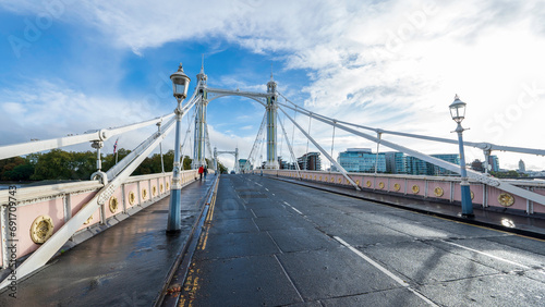 Albert Bridge on the Thames, London, United Kingdom