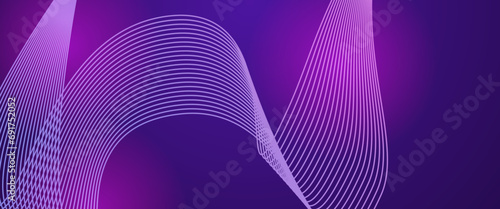 Purple violet vector tech line modern abstract background. Minimalist modern technology line concept for banner, flyer, card, or brochure cover