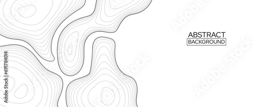 White and white abstract line background. Topographic contour map concept. Linear terrain outline pattern. Geographic design template wallpaper for poster, banner, print, booklet, leaflet. Vector