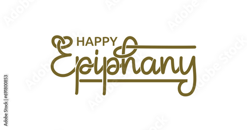 Happy Epiphany Day Handwritten Flat Illustration. Great for Christian festivals to Faith in the Divinity of Jesus Since His Coming to the World. Vector illustration