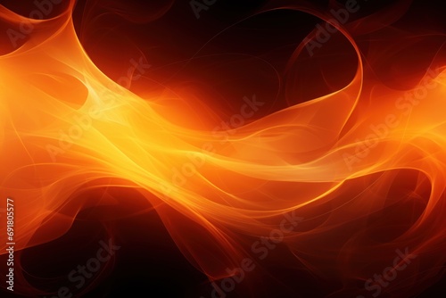  a close up of an orange and black background with a wave of light coming out of the top of it.