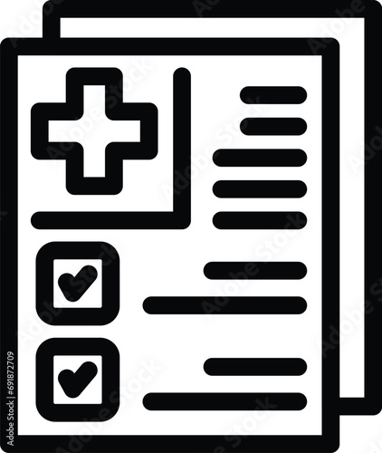Healthcare monitoring report icon outline vector. Tracking body activity. Movement pedometer device
