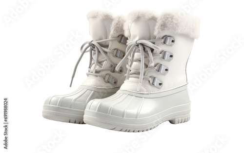 Lace-Up Waterproof Boots On Transparent PNG