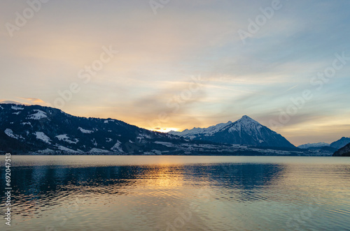 sunrise over the lake