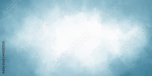 abstract watercolor or airbrush - blue paper background grunge texture. blue sky with white cloud. wall texture background. white and blue smoke texture.