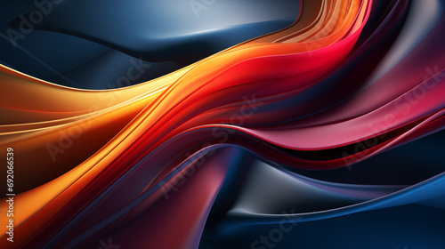 wavy 3D background simple and organic trend