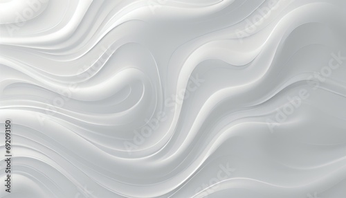 Stylish white seamless wave texture pattern background in monochromatic white color scheme