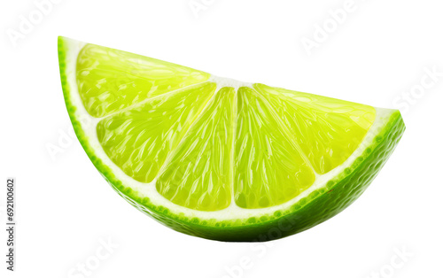 Citrusy Lime Wedge Splash Isolated on Transparent Background PNG.