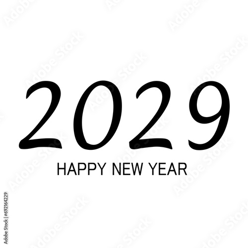 Happy new year 2029 background. Holiday greeting card design, vector, Vector illustration.