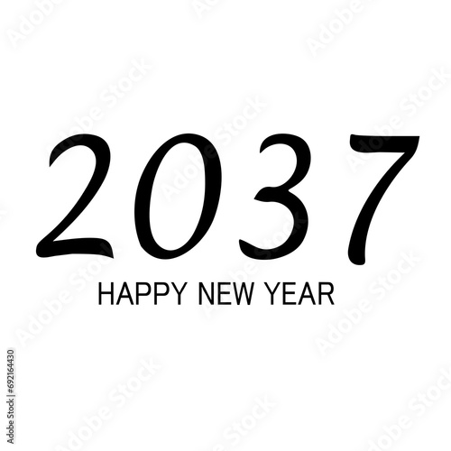 Happy new year 2037 logo