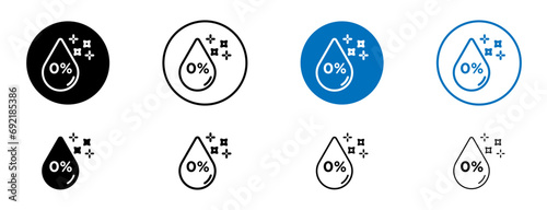 Alcohol-free line icon set. Nonalcoholic beverage vector illustration for UI designs.