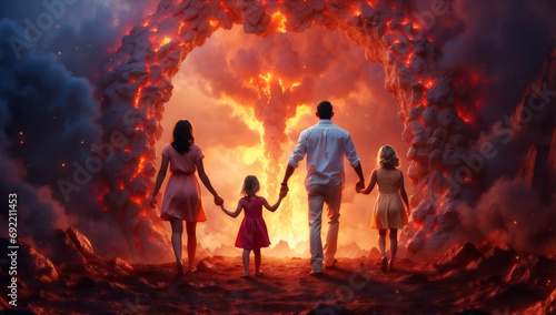 A family on the way to hell.