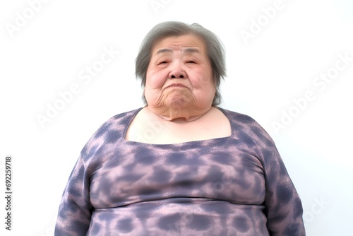 太っている高齢の女性