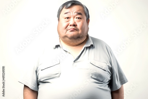 太っている高齢者の男性