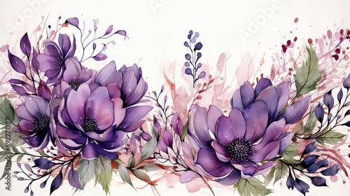 美しい紫色の花々