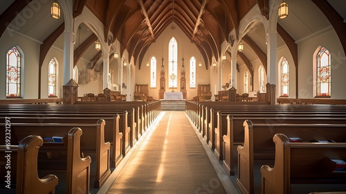 A view from inside the church