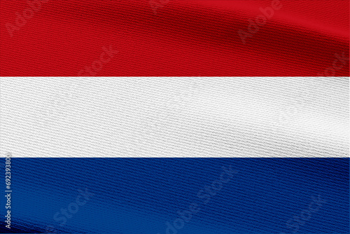 Close-up view of Netherlands National flag.