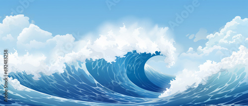 Big Breaking Ocean Wave