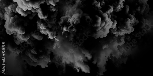 billowing cloud of smoke. The smoke is dense and appears to be expanding rapidly. used in projects related to pollution, disaster, or danger