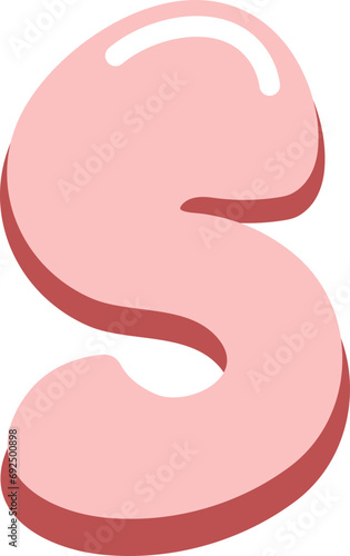 cute valentine alphabet lowercase s