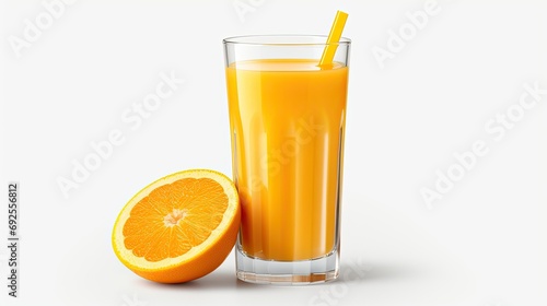 Orange juice glass Isolated.. Generative AI