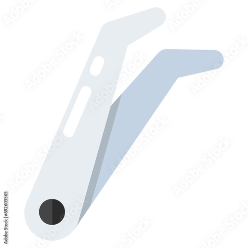 An icon design of straight razor 