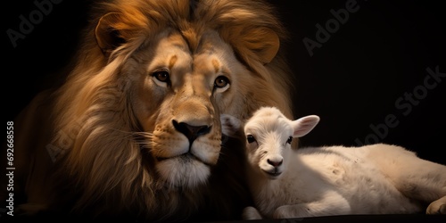a lion and a lamb