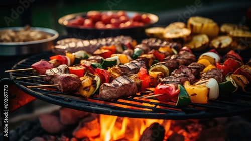 meat charcoal bbq food illustration steak ribs, burgers sausages, kebabs sea meat charcoal bbq food