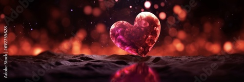 Valentines Day Decoration love hearts on a bokeh background, wallpaper, design, birthdays, design