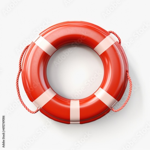 Lifebelt Isolated on White Background for Water Safety - Life Preserver, Buoy, Ring, Saver and Float