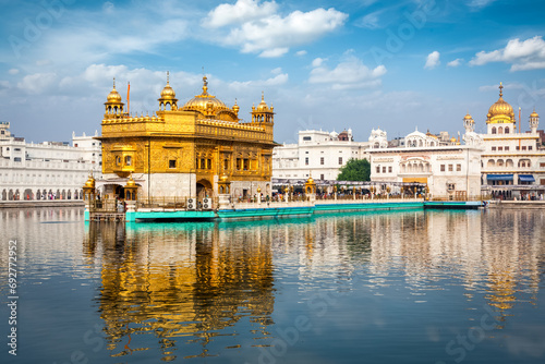 Sikh gurdwara Golden Temple (Harmandir Sahib). Holy place of Sikihism. Amritsar, Punjab, India
