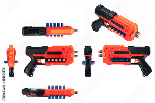 Different view of nerf blaster toy gun