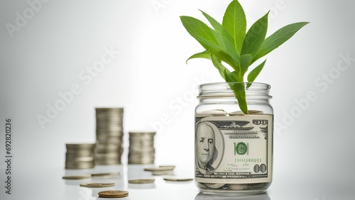 money growing in a plant