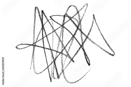 black pencil strokes isolated on transparent background