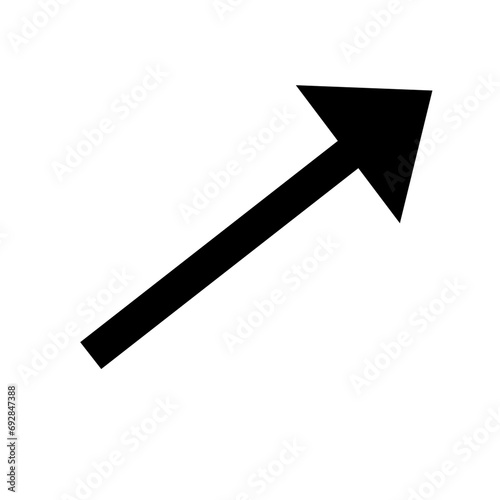 black diagonal arrow 