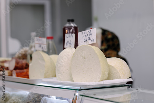 Assorted Cheeses on Display