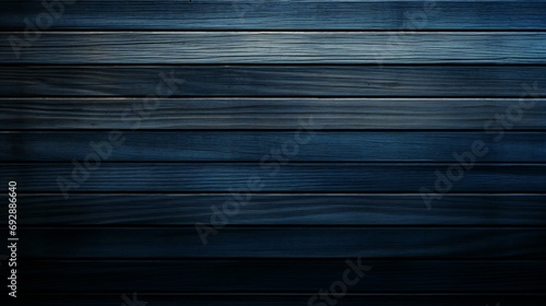 Dark Wooden Planks Layered Horizontally with a Subtle Sheen in Various Shades of Blue