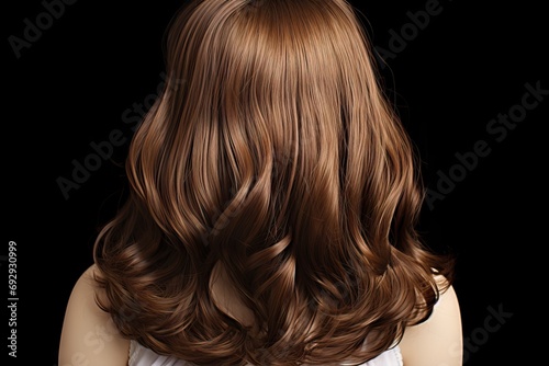 hair brown wig woman clipping path face isolated style change clipped new object closeup fake fashion care beauty look good direct female background metal natural ringlet salon cut shampoo shine