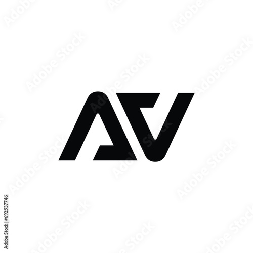 Initial Letter AV VA Logo Design Monogram Creative Modern Sign Symbol Icon. AV VA vector file EPS