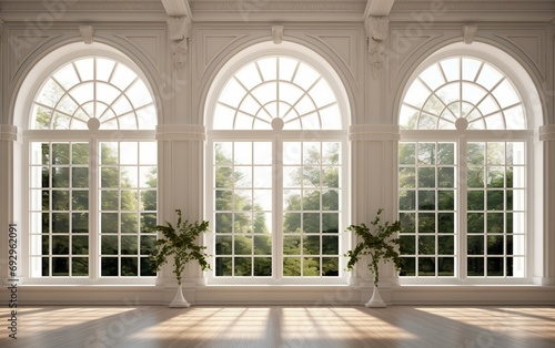 Palladian windows.