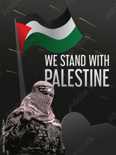 Poster Design Template about Support for Palestine Freedom