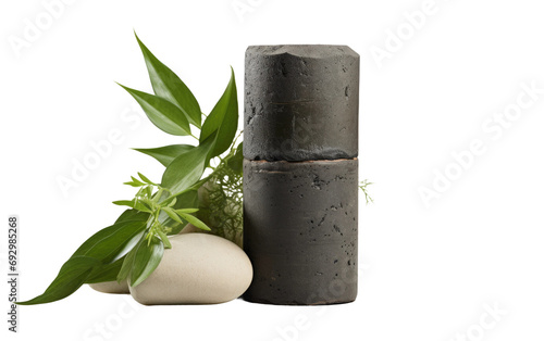 Natural Deodorant Charcoal Nature on a White or Clear Surface PNG Transparent Background