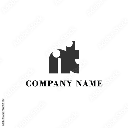NT Initial logo elegant logotype corporate font idea unity