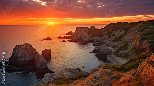 Sunrise landscape at Yailata cliff